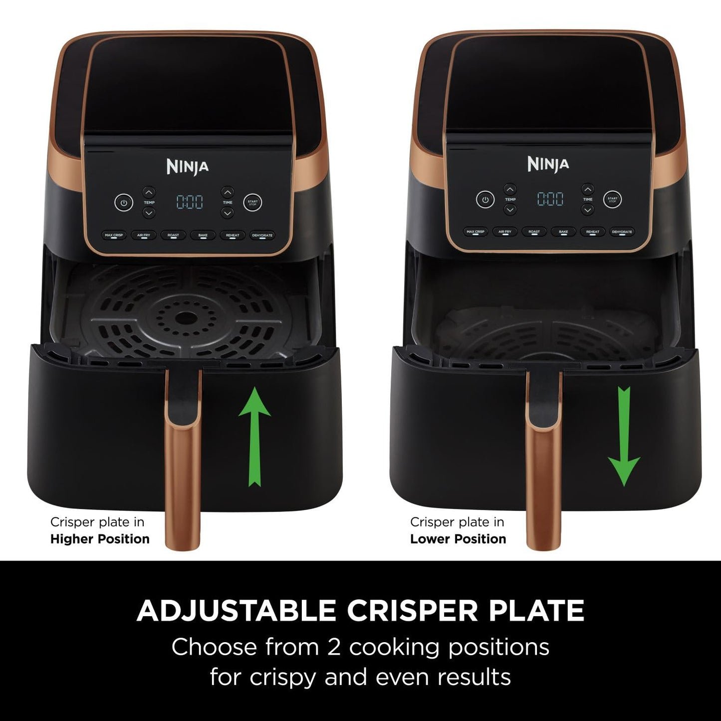 Air Fryer 6.2L 2000W 6 Functions Black/Copper