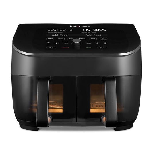 Dual Basket Air Fryer 7.6L 1700W 8 Functions Black
