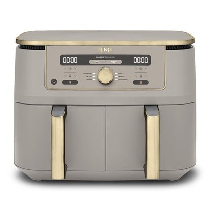 Dual Zone Digital Air Fryer 9.5L 6-in-1 Stone Gold