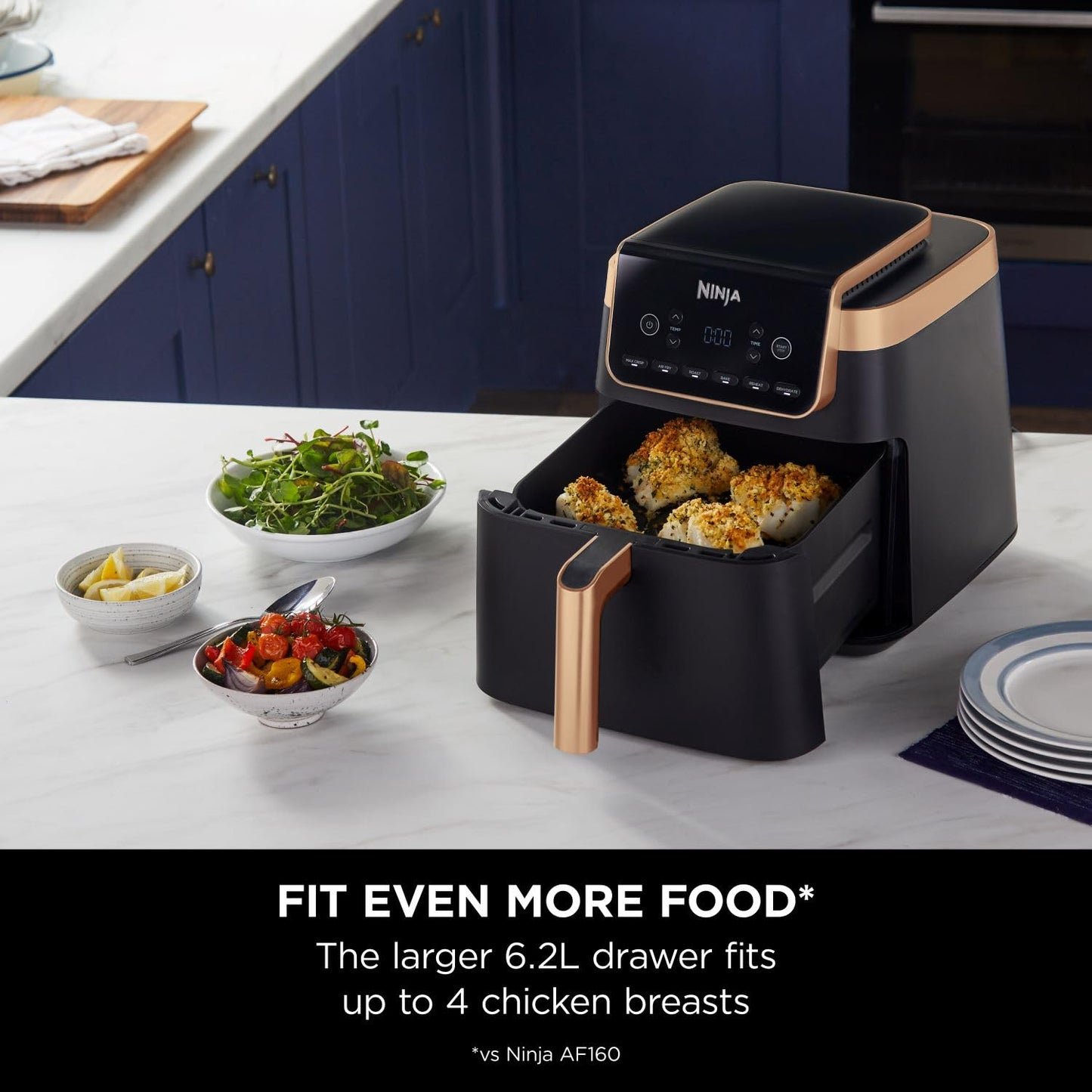 Air Fryer 6.2L 2000W 6 Functions Black/Copper