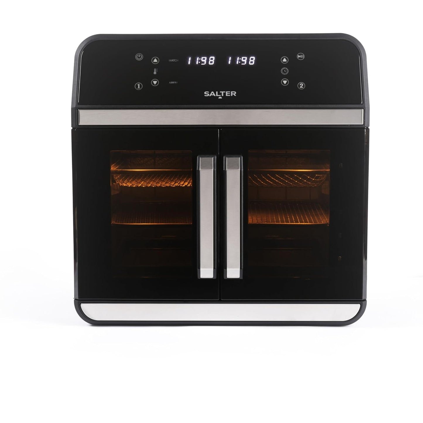 Dual Air Fryer 8.2L 12 Presets Sync & Match Cook Black