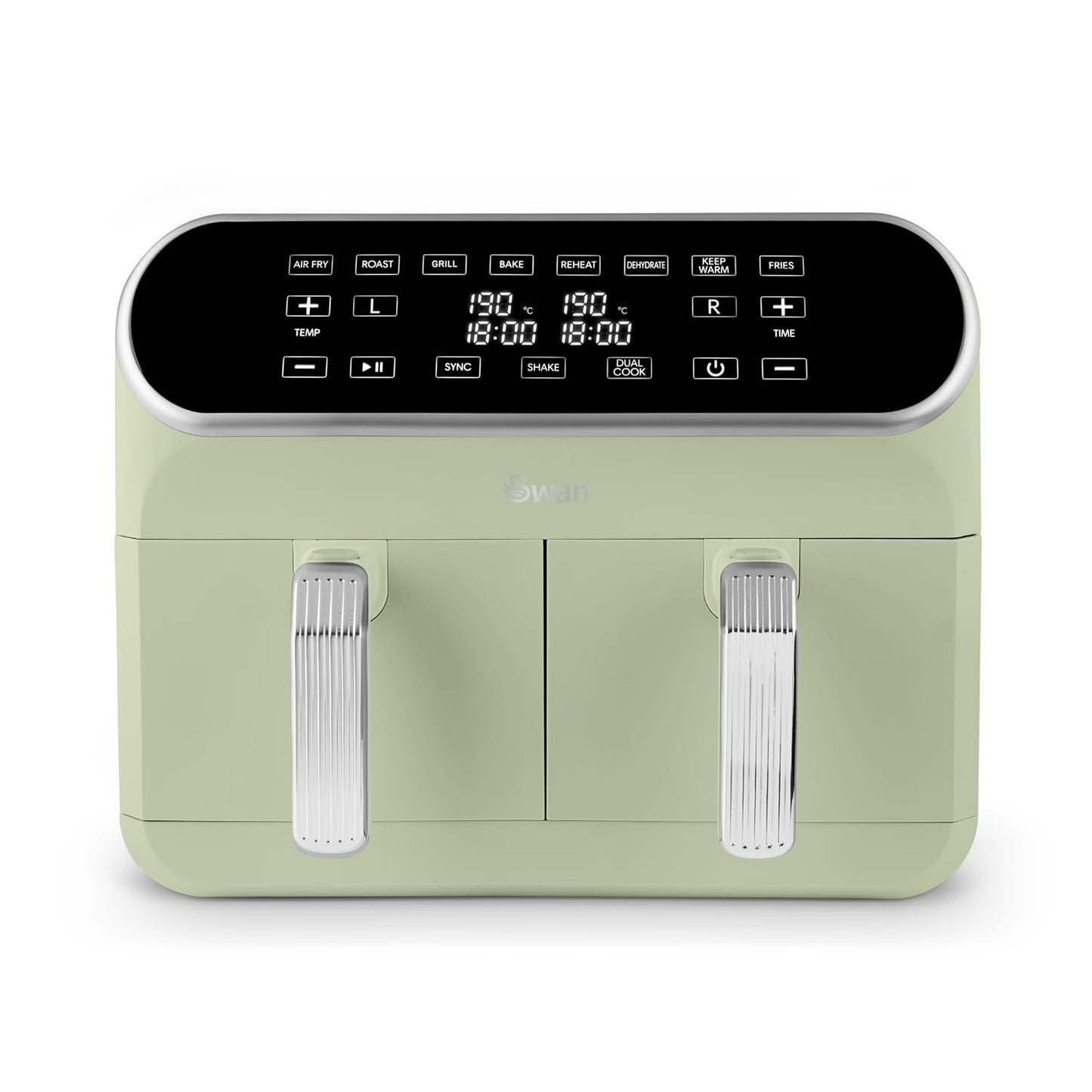 Air Fryer 8L Dual Basket 13 Presets Match Cook White