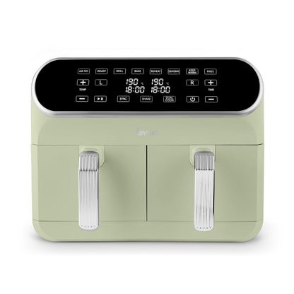 Air Fryer 8L Dual Basket 13 Presets Match Cook White