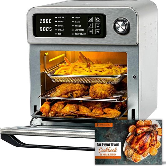 Air Fryer Oven 15L 1700W 10-in-1 Digital Knob Silver
