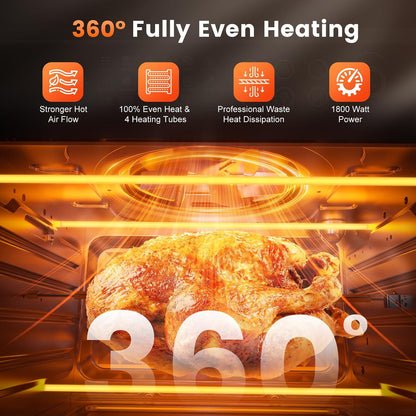 Air Fryer Oven 30L 18 Presets Dual-Cook Digital Touch Black